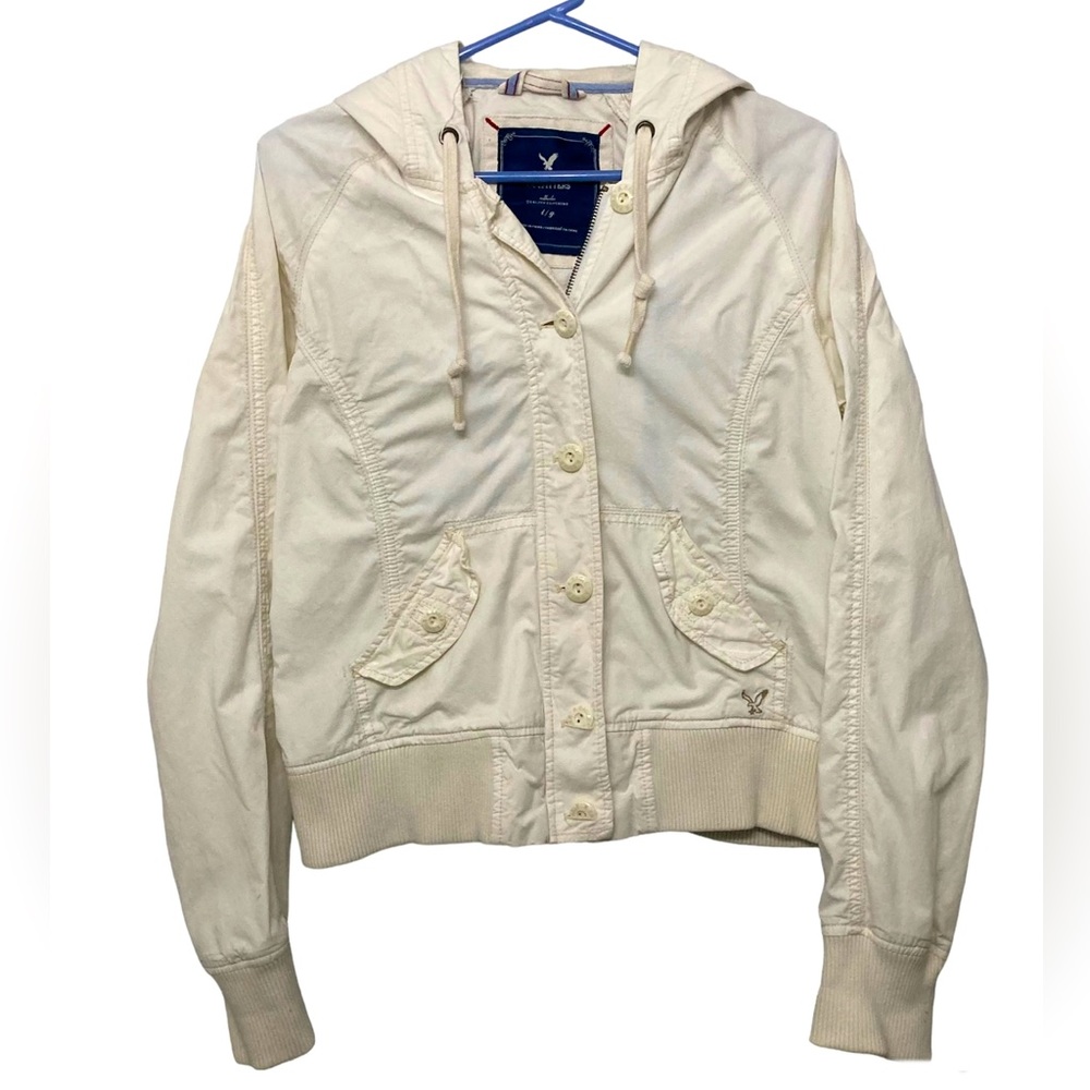 American Eagle Jacket With Hoodie Sz L
